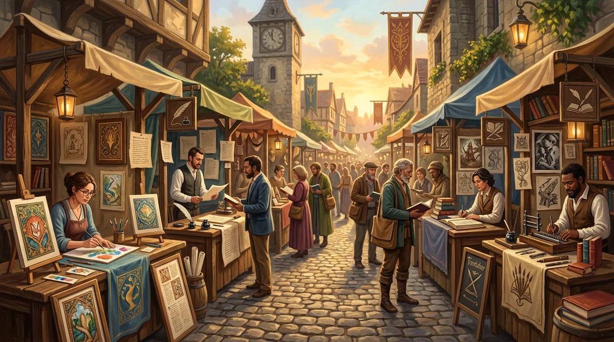 Literary economy marketplace