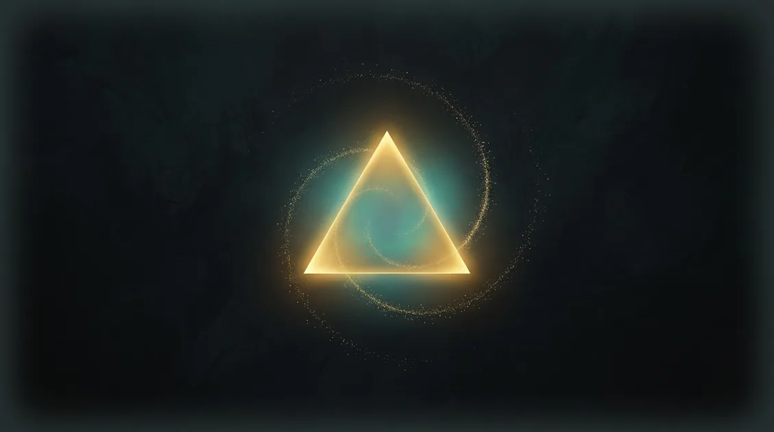 Social share crop: golden triangle and cosmic field