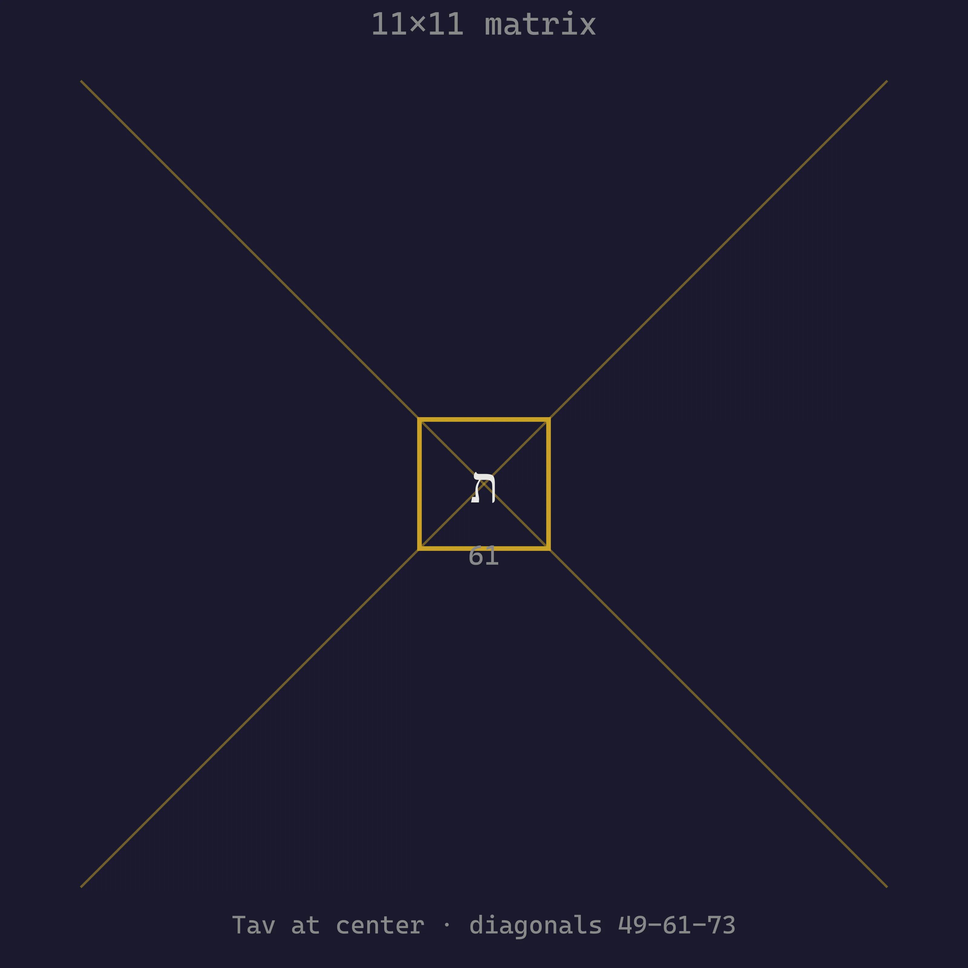 Eleven by eleven square grid schematic