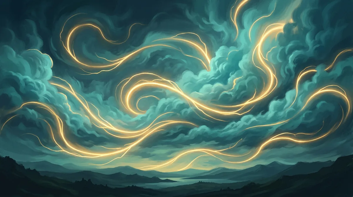 Storm that softens — Luminous field