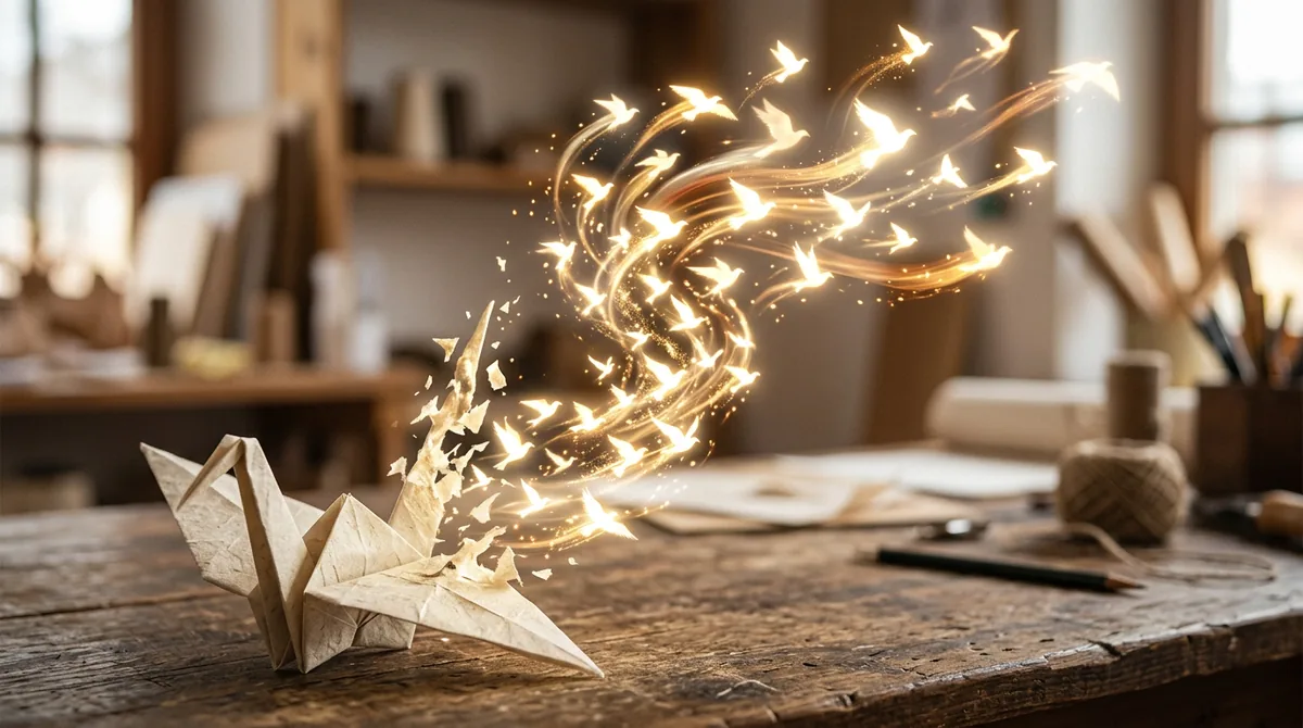 Paper to flock — Luminous field