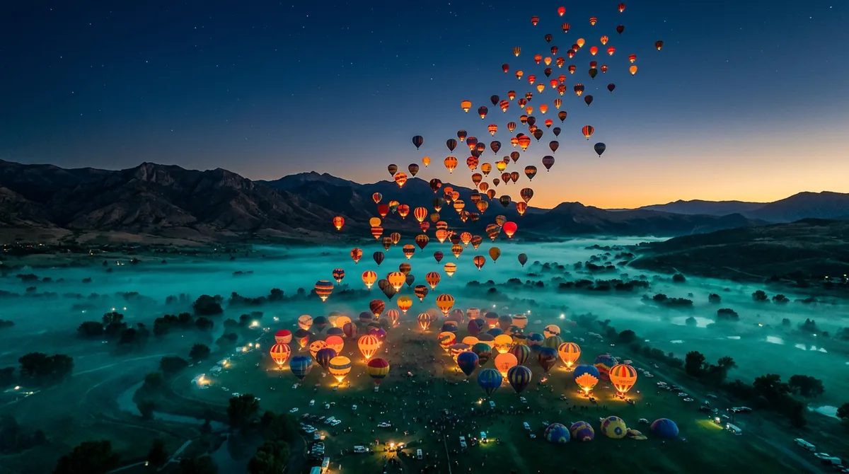 Many lanterns — Luminous field