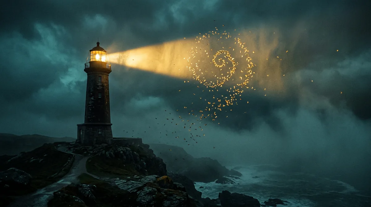 Path in fog — Luminous field