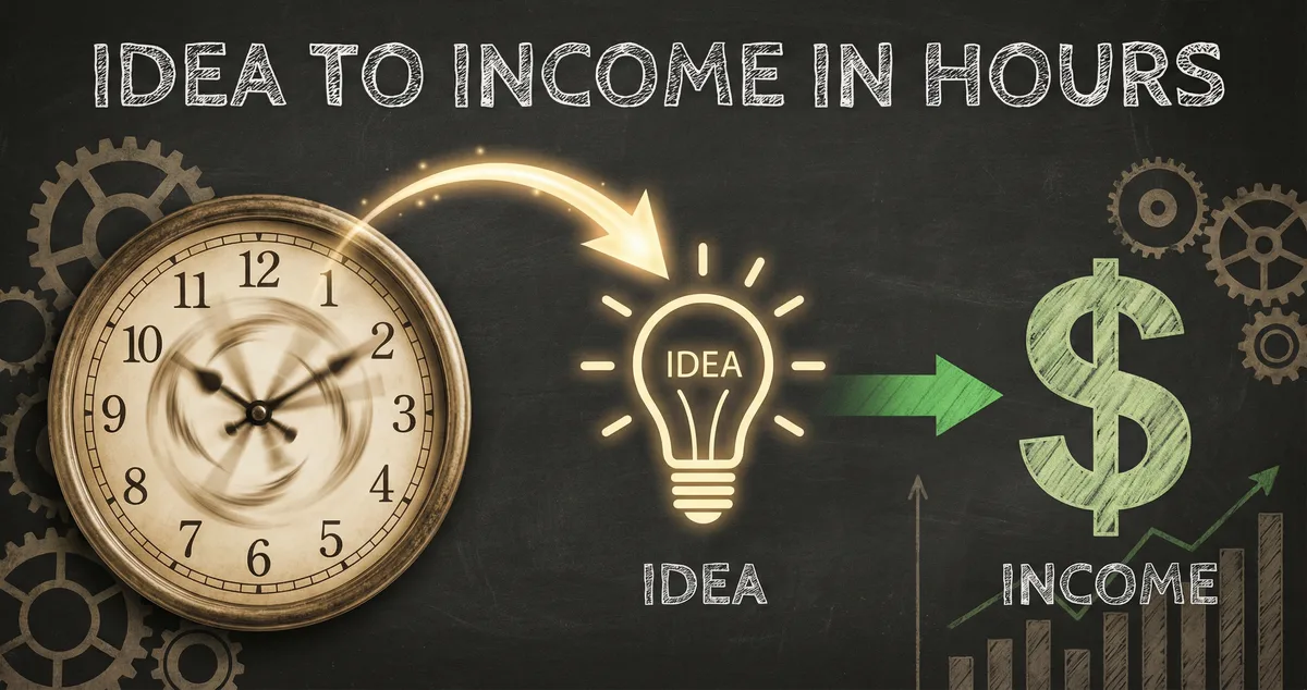 From idea to income in hours