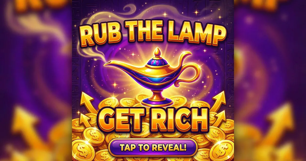 Rub the Lamp. Get Rich. — Social teaser