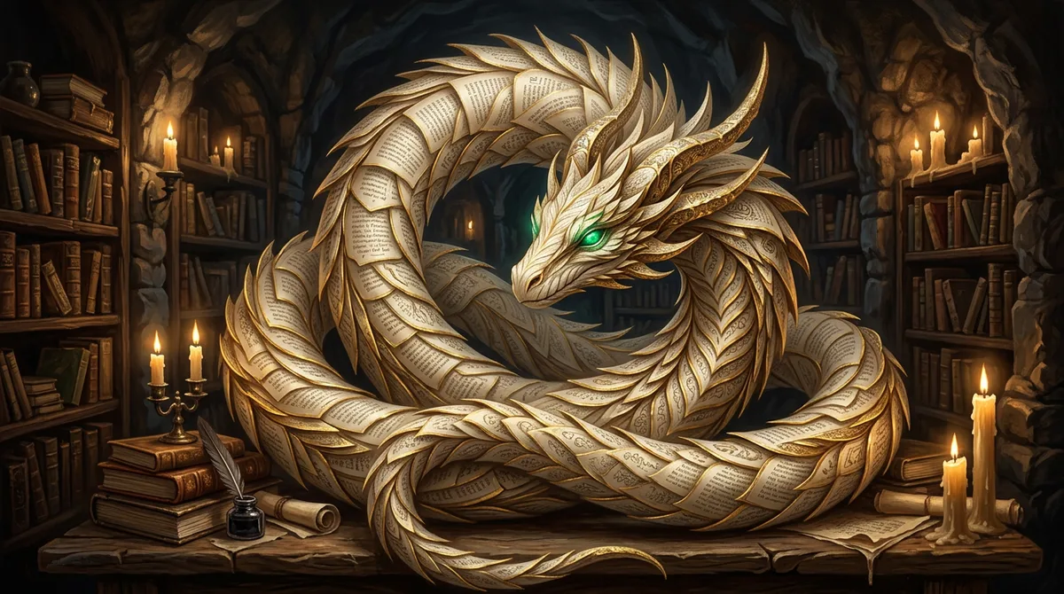 Editorial study — page serpent motif