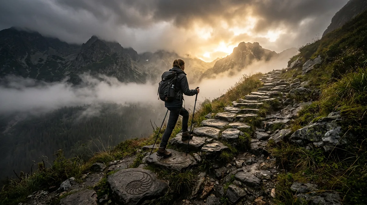 Path Mountain Spiral Stones
