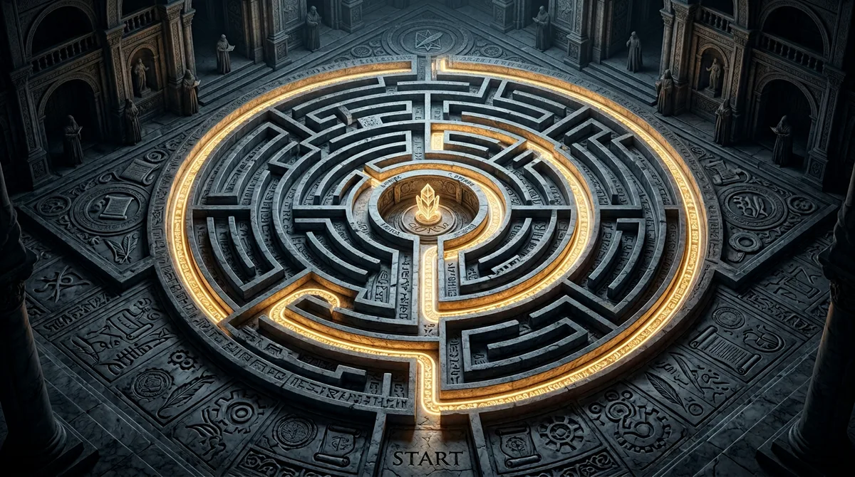 Prior Art Maze Spiral