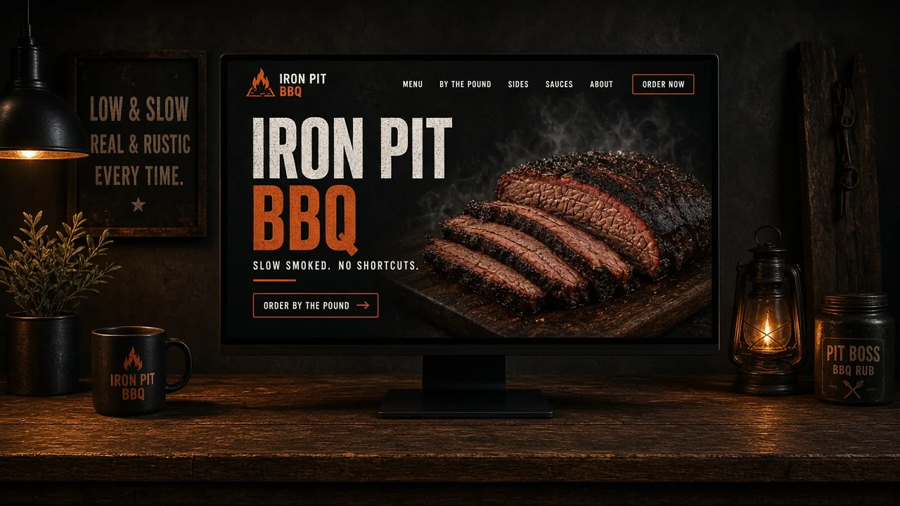 Template mockup bbq