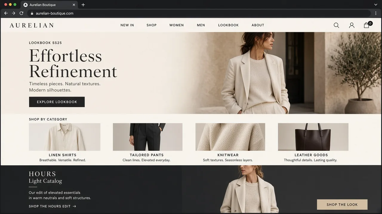 Template mockup boutique