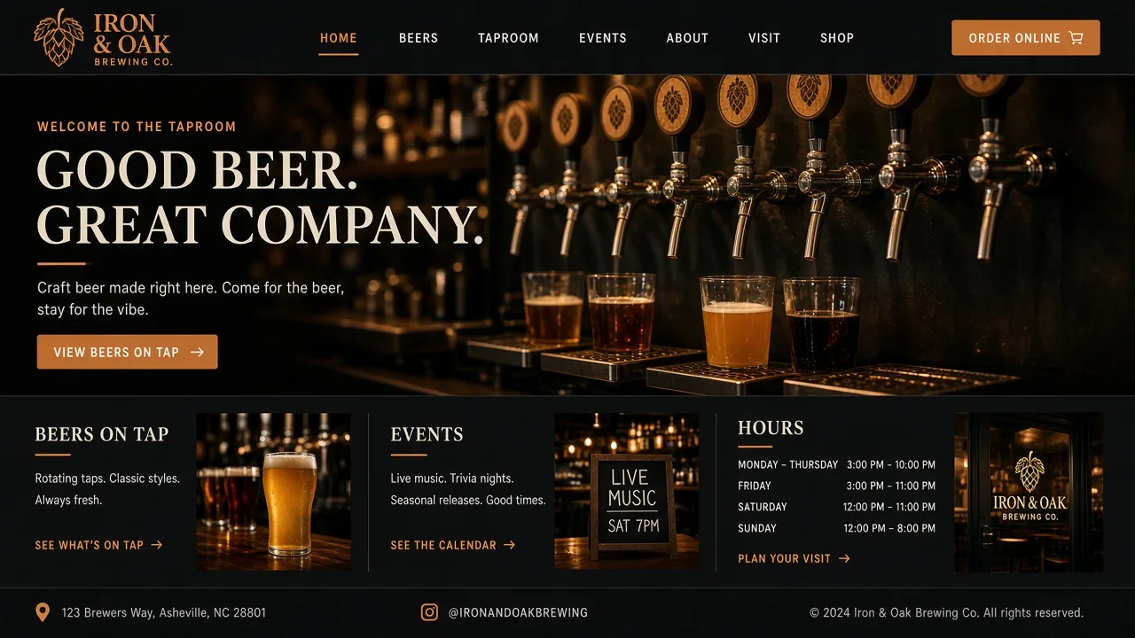 Template mockup brewery