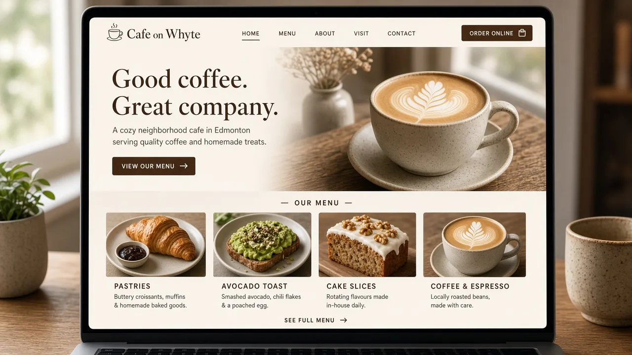 Template mockup cafe