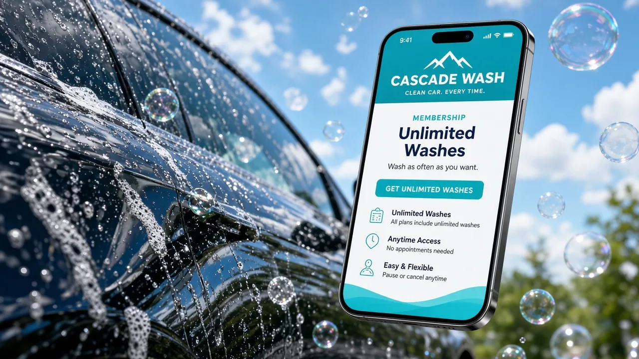 Template mockup carwash