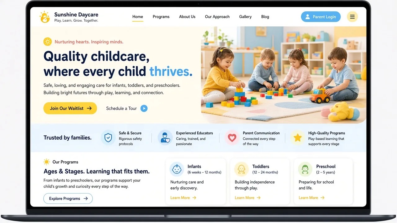 Template mockup daycare