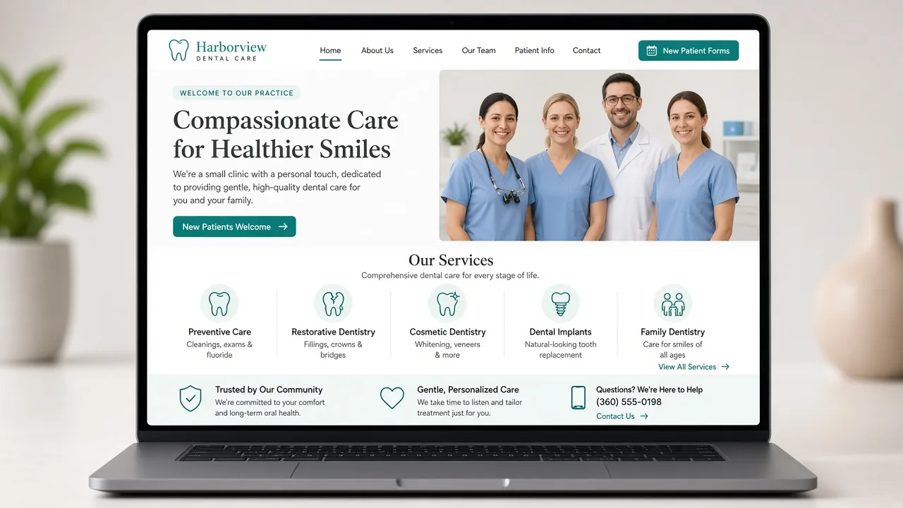 Template mockup dentist