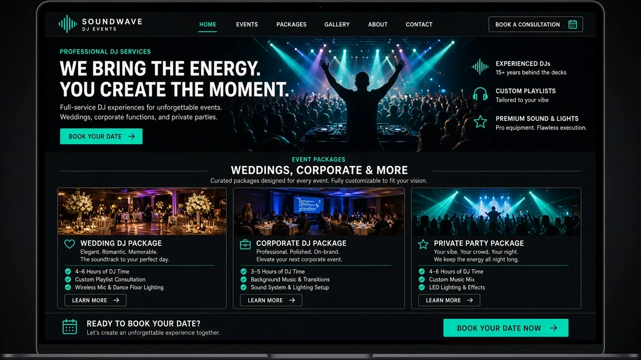 Template mockup dj
