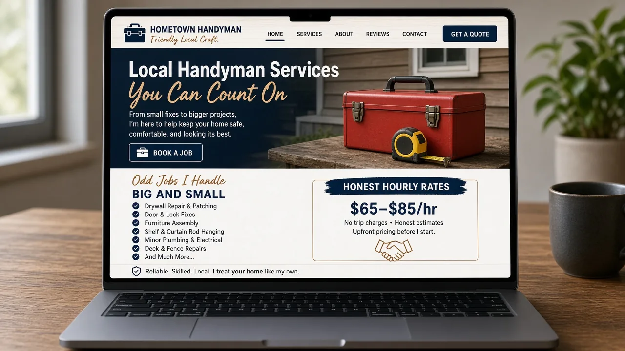 Template mockup handyman
