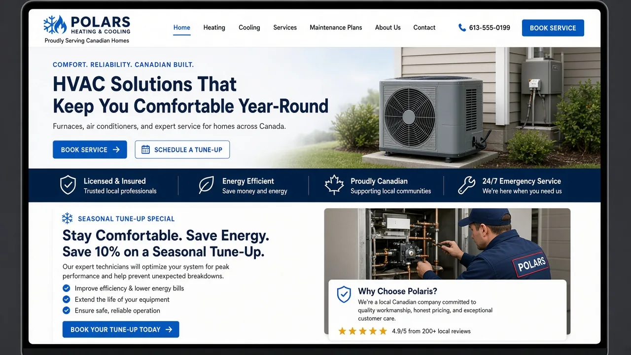 Template mockup hvac