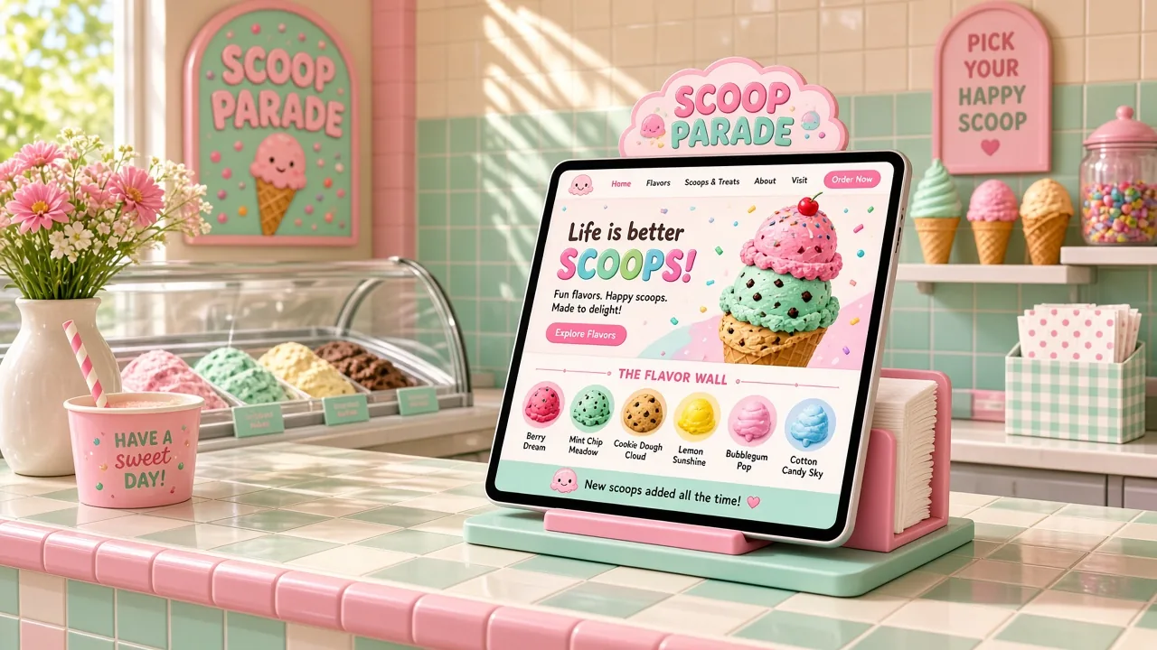 Template mockup icecream