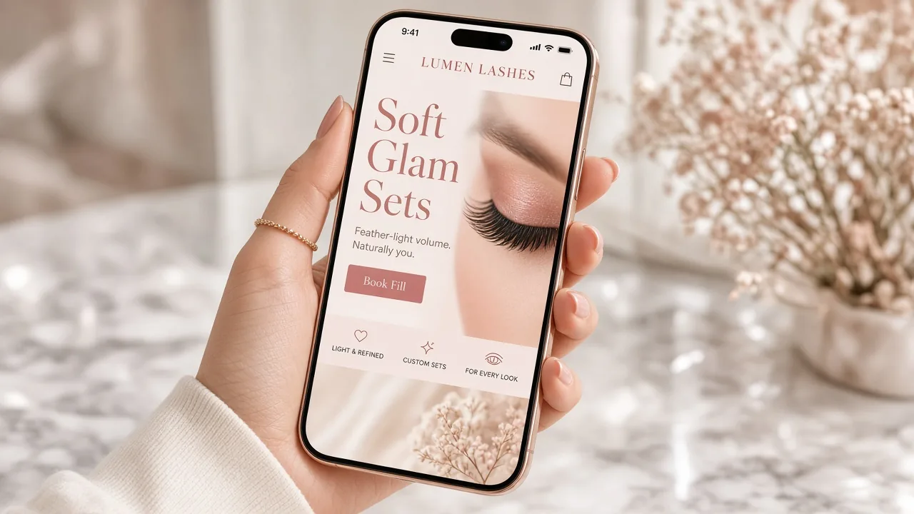 Template mockup lashes