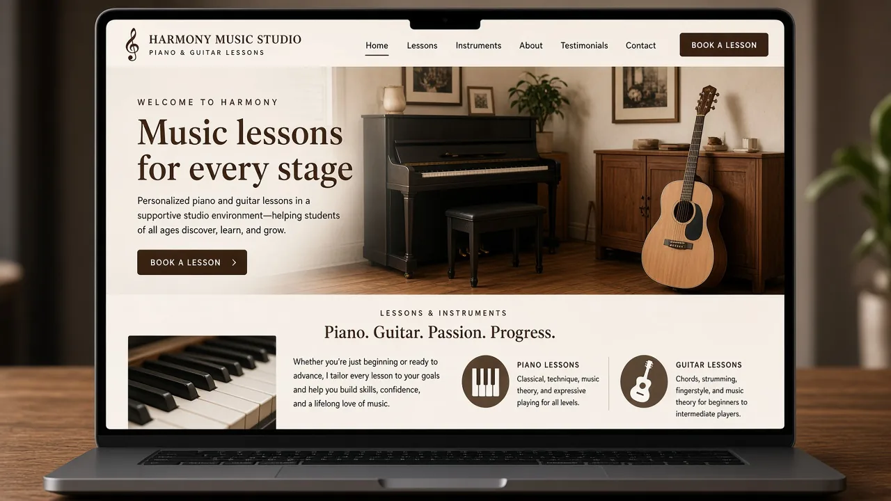 Template mockup music