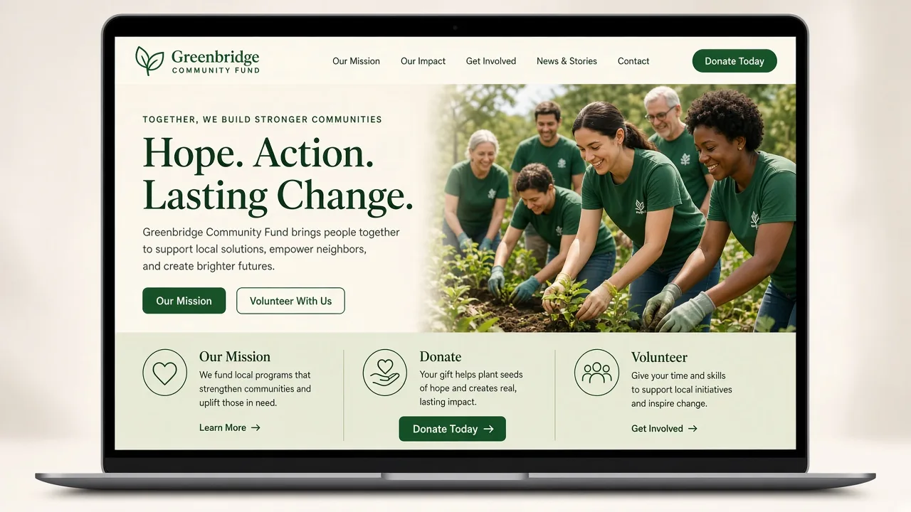 Template mockup nonprofit