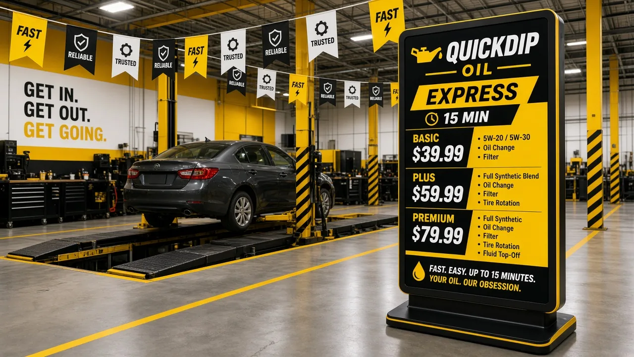 Template mockup oilchange