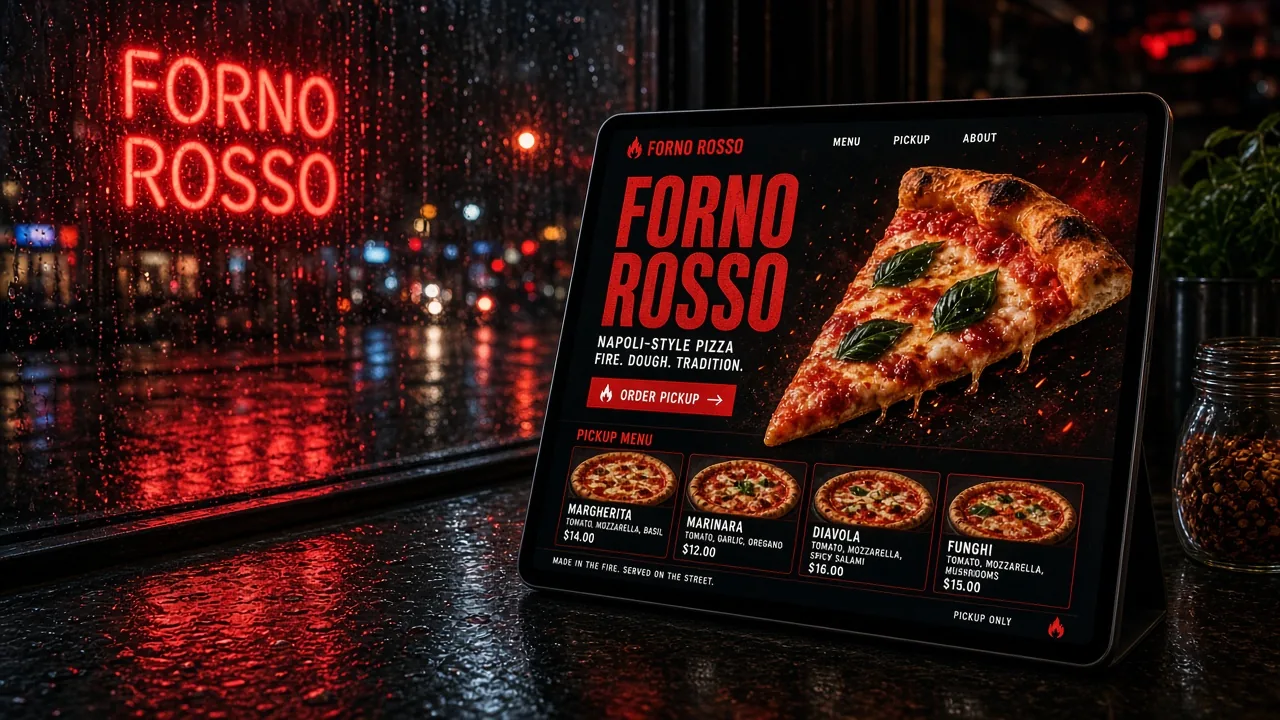 Template mockup pizza