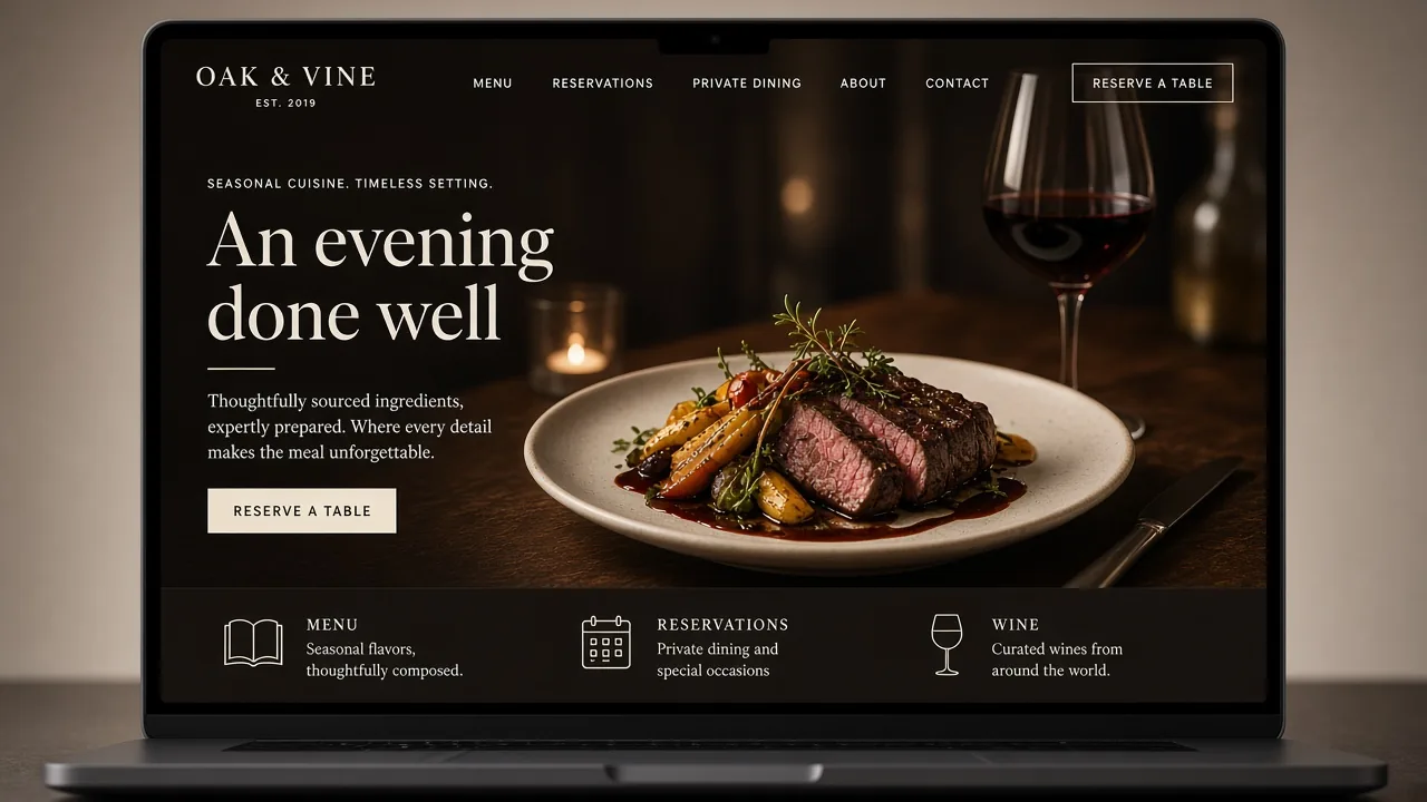 Template mockup restaurant