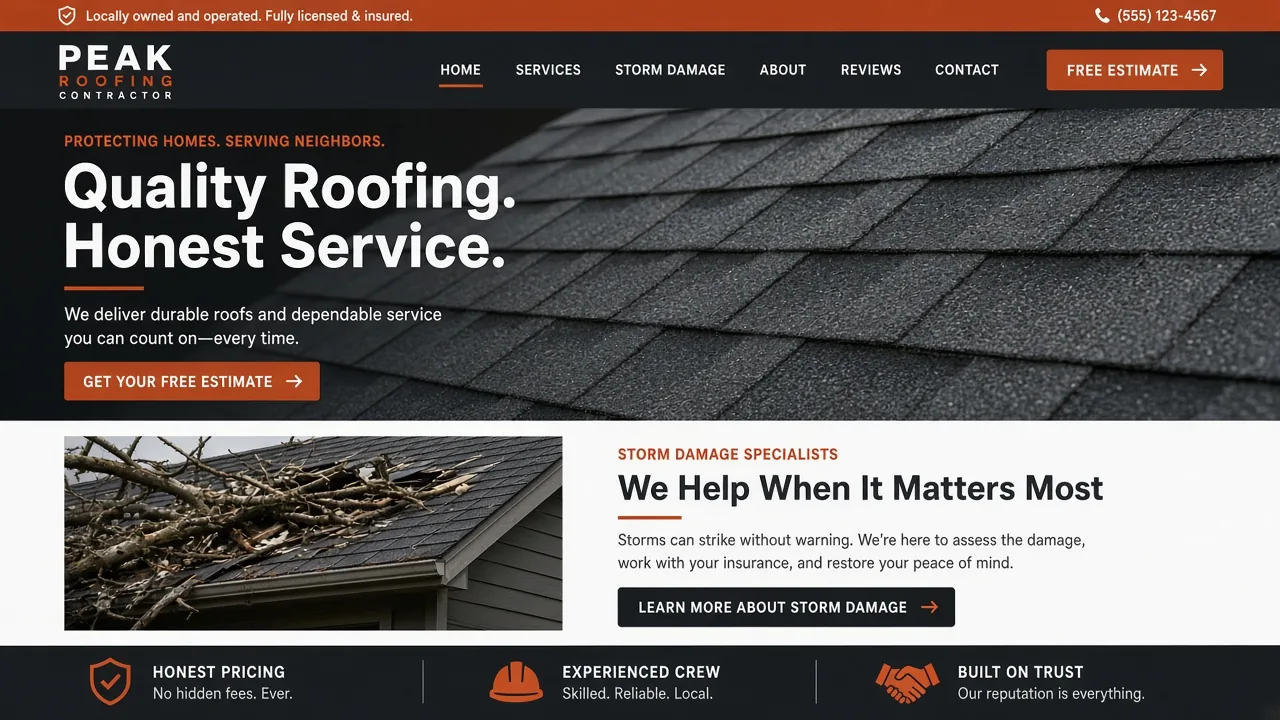 Template mockup roofer
