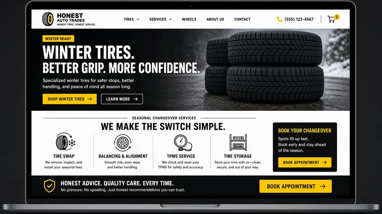 Template mockup tires