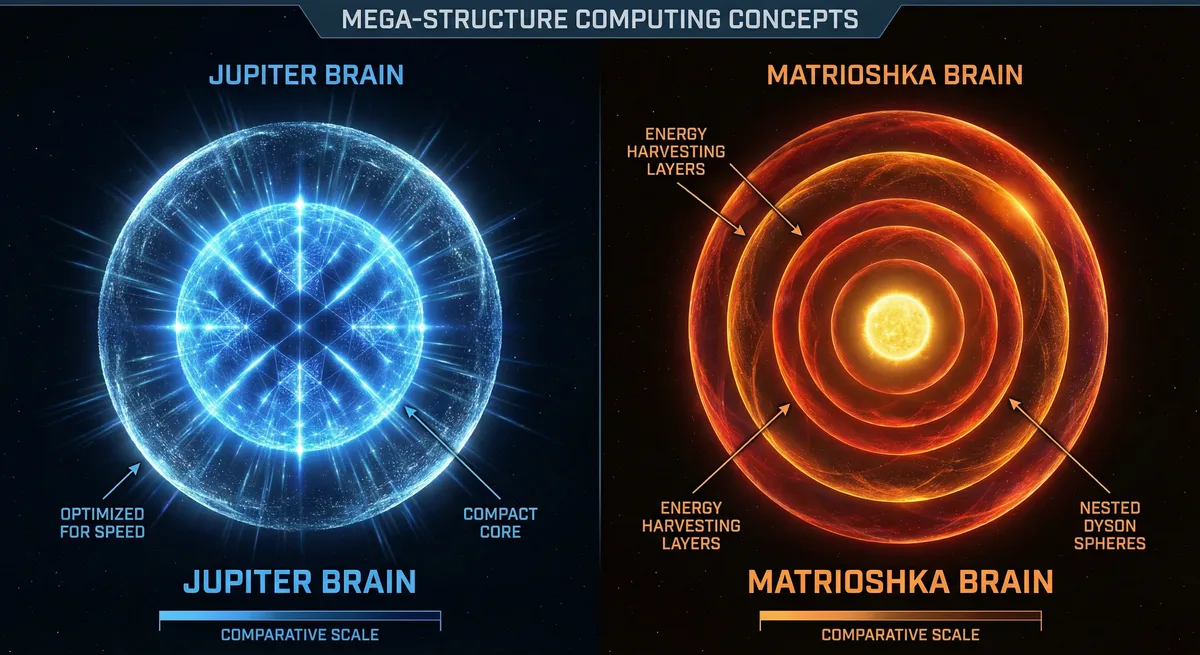 Jupiter Brain vs Matrioshka Brain comparison