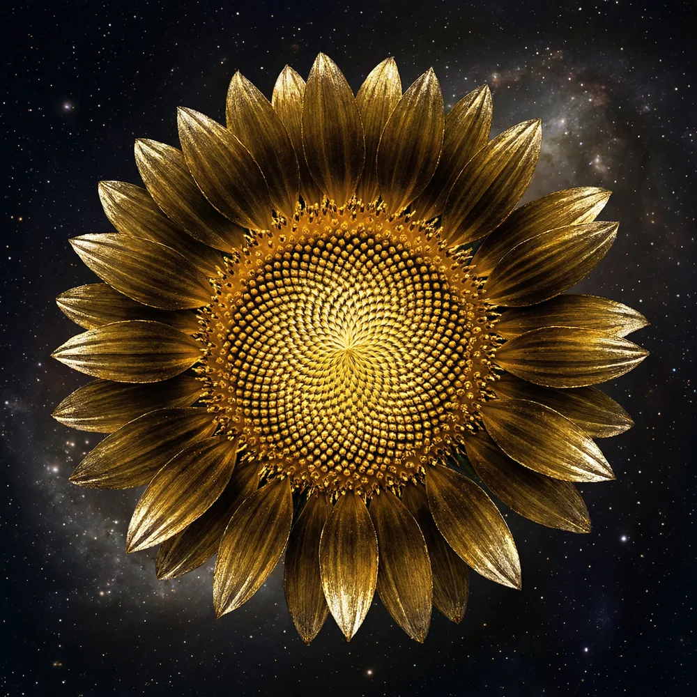 Sunflower — phyllotaxis