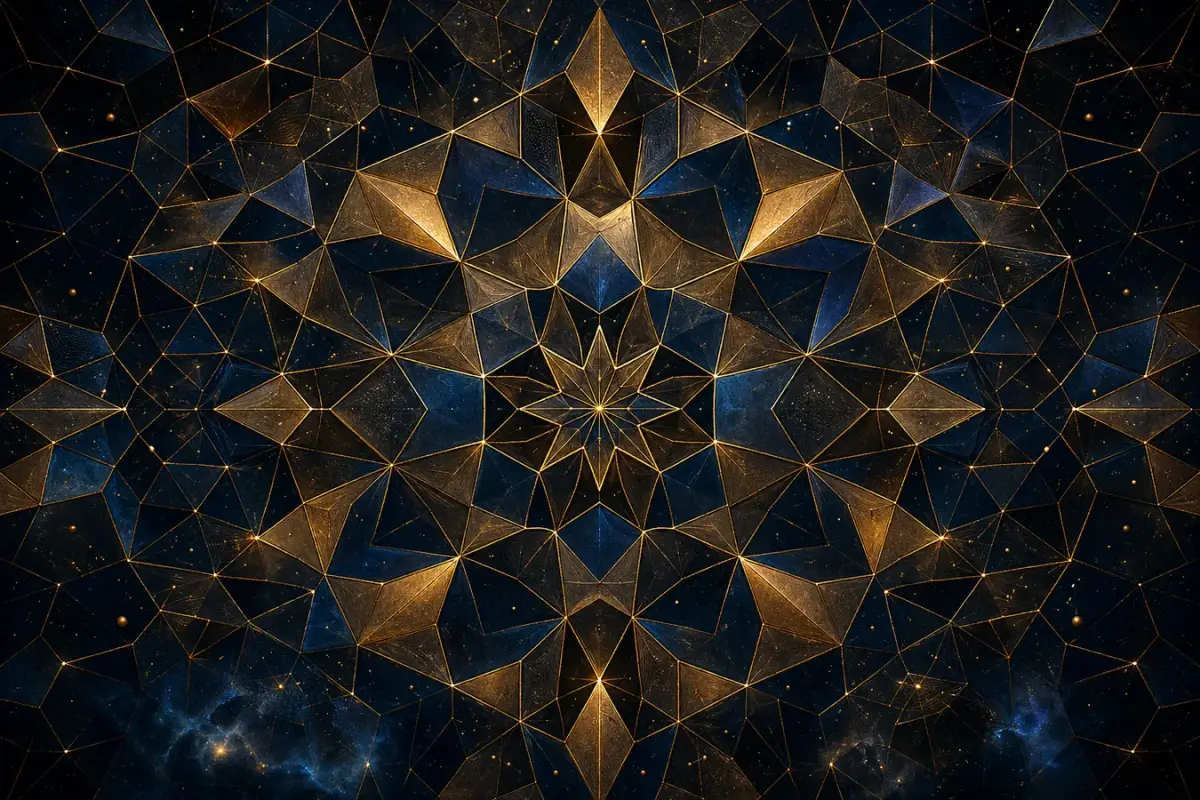 Quasicrystals — aperiodic order, Penrose tilings, long-range harmony (essay hero art)