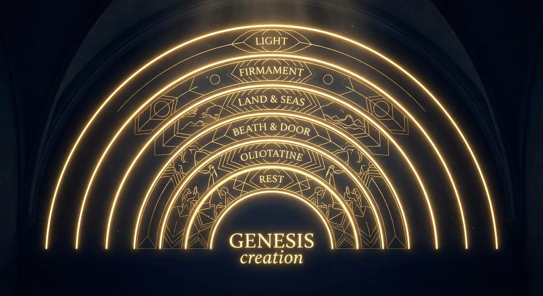 The seven days of creation as sacred geometry