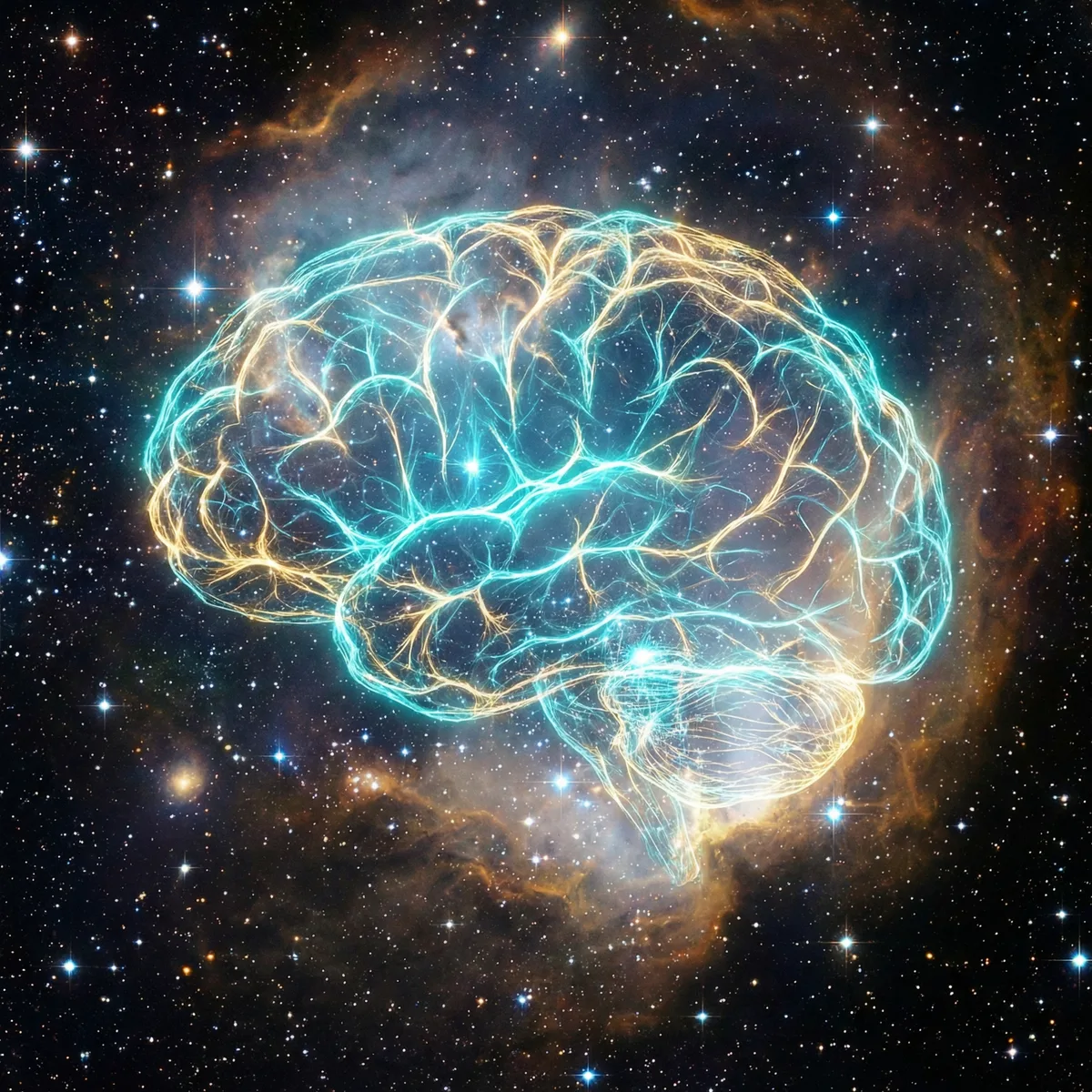 Mind emerging from cosmos — awareness awakening in the void