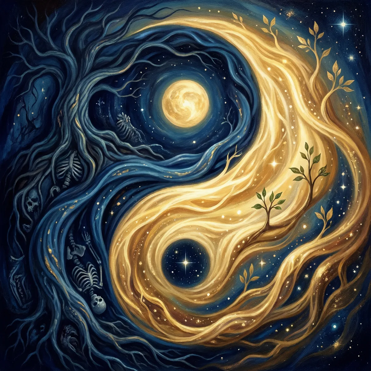 Yin and yang cycle — death and rebirth, renewal