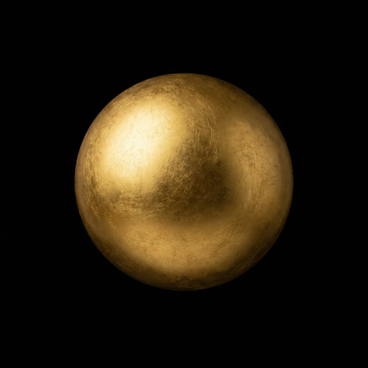 Minimal geometric elegance — single golden circle on deep void