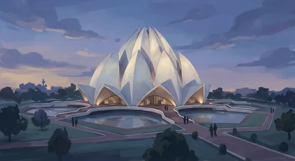 Lotus temple or Baha'i House of Worship