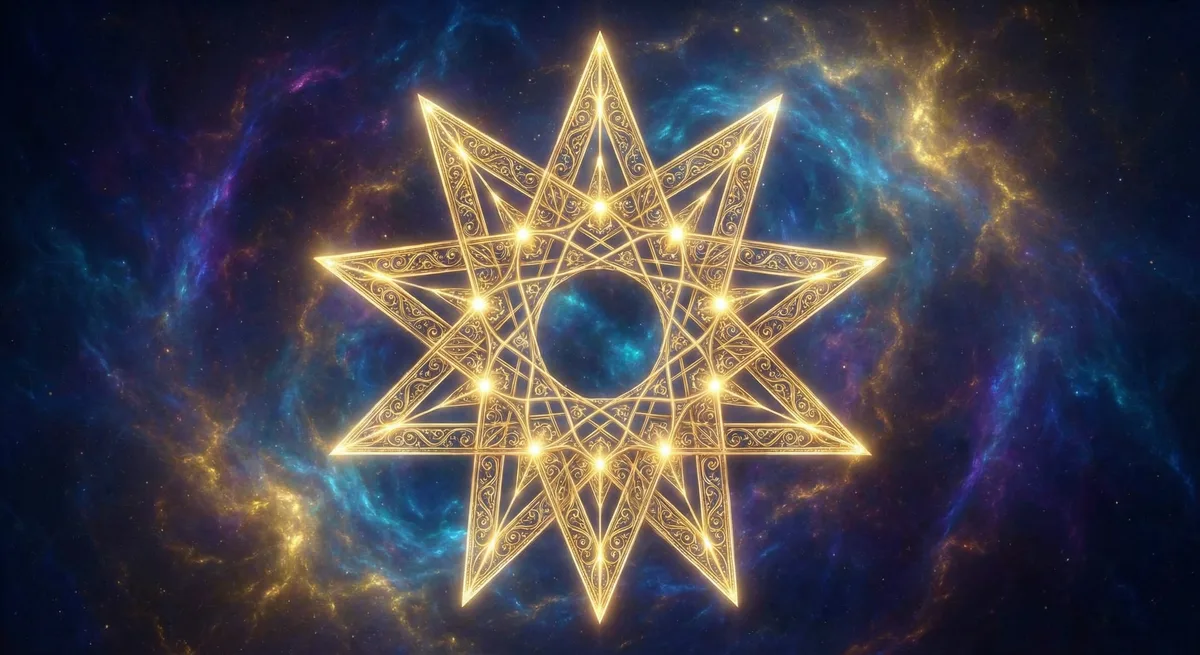Nine-pointed star — Baha'i symbol, unity