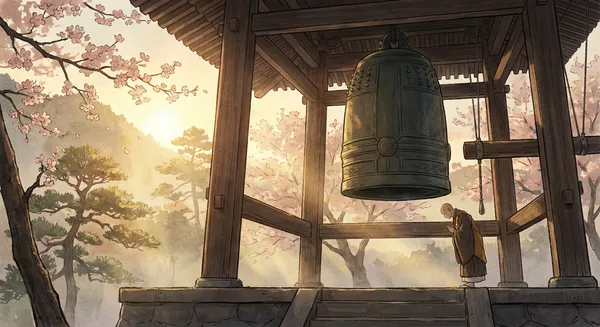 Temple bell at dawn