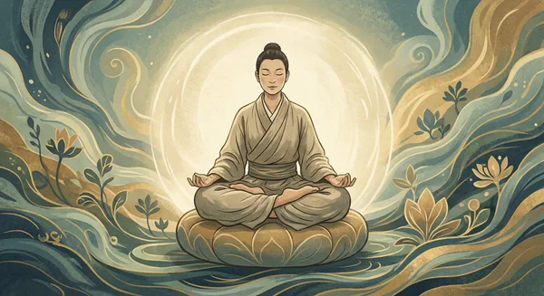 Meditation posture — serene