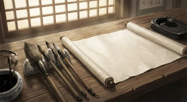 Classic text and brush