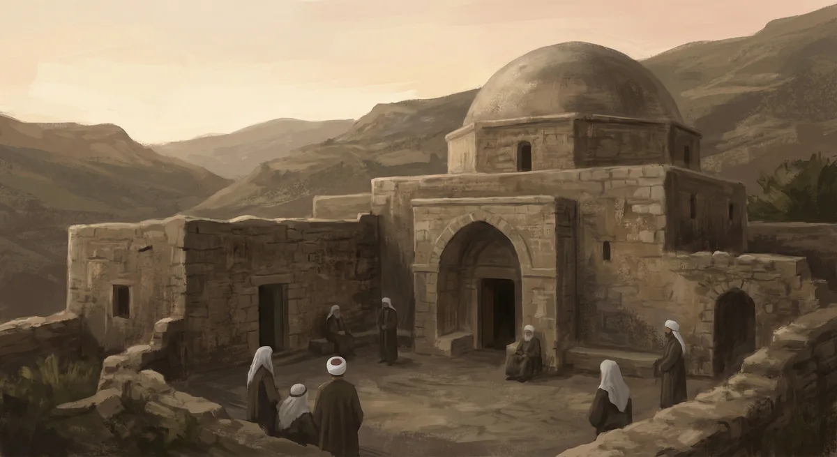 Druze meeting house (khalwa) — stone, reverent