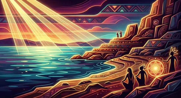 Light on water or land