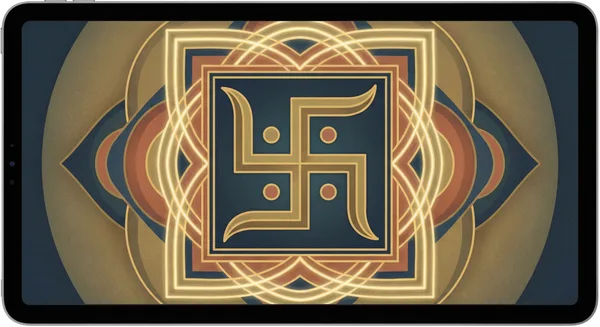 Swastika symbol (ancient Jain symbol of wellbeing)