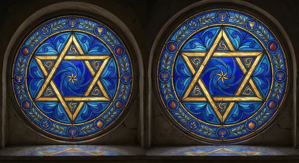 Star of David in stained glass