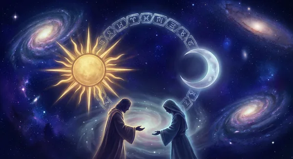 Sun and moon — light in darkness