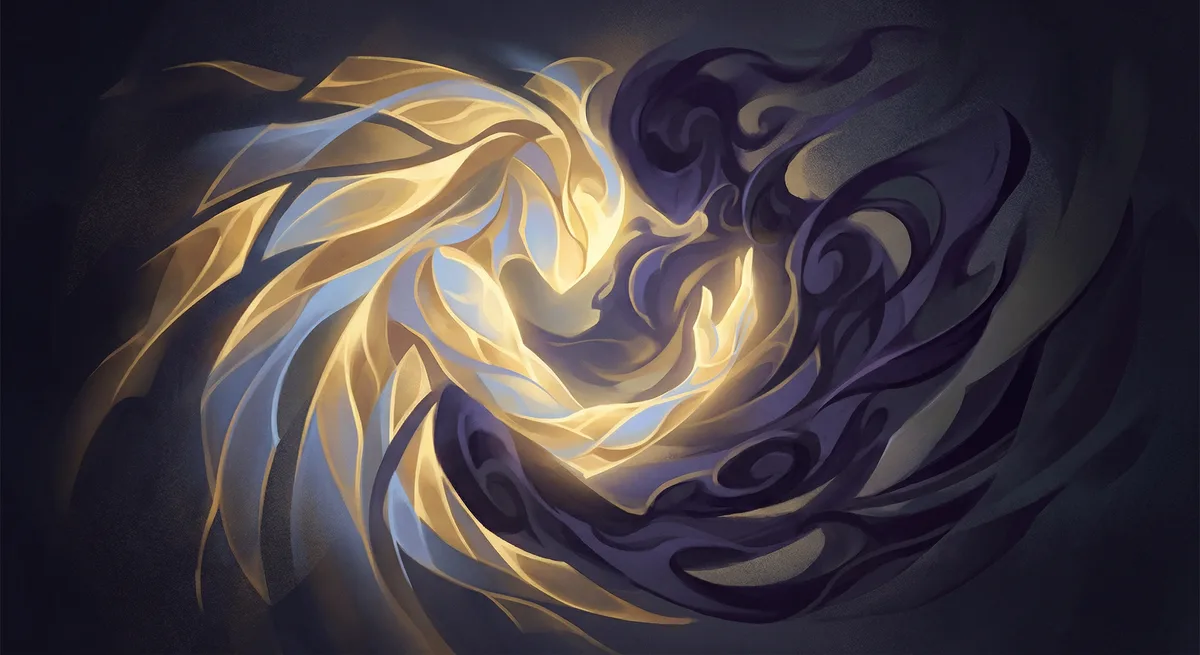 Abstract — light and shadow, reverent