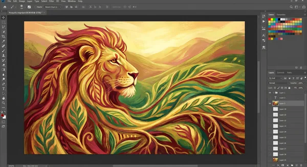 Red, gold, green—the colors